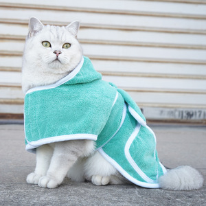 Pet Bathrobe Microfiber Absorbent Quick Drying <b>Cat</b> <b>Clothes</b> <b>For</b> Bathing Summer Winter Spring Autumn - Product Image 3