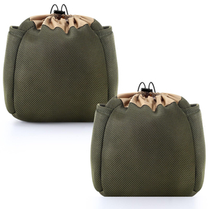 Pochette de rangement en maille respirante avec cordon de serrage et deux poches pour l'organisation de l'équipement de randonnée, de camping et de terrain en extérieur - Product Image 2