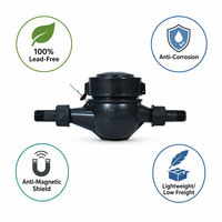 High Precision ISO 4064 Class B Multi Jet Dry Type Mechanical Water Meter with IP68 Protection for Residential Use