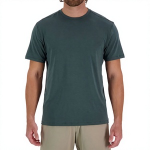 T-shirt à coupe classique, col rond boutonné, manches courtes, tricoté vintage, coupe ajustée, couleur unie personnalisée, anti-boulochage - Product Image 1