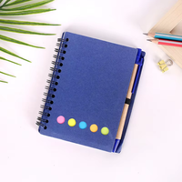 Notes autocollantes avec logo personnalisé Couverture en papier kraft Mini bloc-notes avec stylo