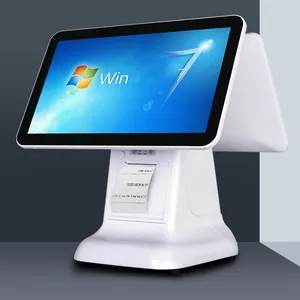 15.6 Inch Capacitief Touchscreen Win Aio Pos Systeem Software Kassa Kassier Bon Printer Pos Terminal Machine