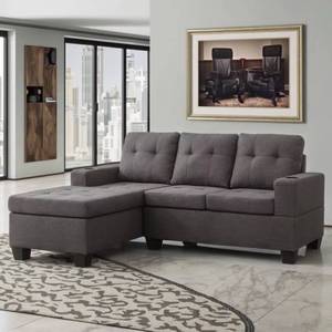 Sofá modular tapizado de lujo moderno, convertible en un sofá en forma de L de 2 plazas, con reclinable y tela cómoda, adecuado para - Product Image 3