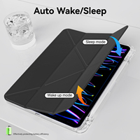 Veille automatique Réveil Mince Léger Trifold Stand Soft Back Cover pour iPad Air 11 Inch Case M2 2024