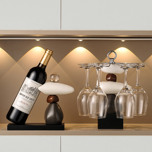 Soporte para Botellas de Vino con Escultura de Piedra, Directo de Fábrica, Adorno de Cerámica para Vinoteca, Decoración Personalizada para el Hogar u Oficina, Regalo - Product Image 6