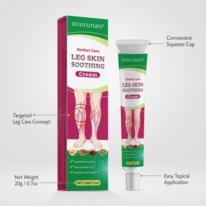 Crema Zourunan para Aliviar <span class=keywords><strong>las</strong></span> <span class=keywords><strong>Venas</strong></span> Varicosas y Calmar la Piel de <span class=keywords><strong>las</strong></span> Piernas, Cuidado Diario para Piernas Cansadas y Pesadas, 20g, Tubo Exprimible, Venta al Por Mayor - Product Image 4