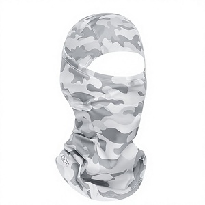 Cagoule unisexe rouge en fausse fourrure avec logo personnalisé imprimé par sublimation, en Spandex/Polyester, masque intégral réglable pour le ski, doublure peluche - Product Image 1