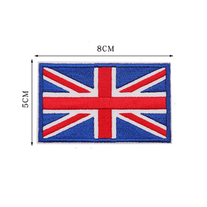 Écussons brodés personnalisés avec logo, drapeau national, 8*5cm, à coller au fer, en vrac - Product Image 2