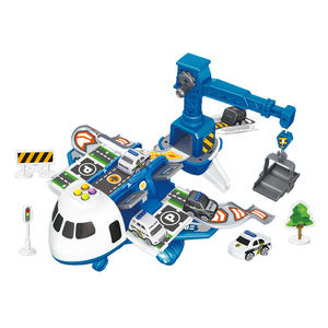 Almacenamiento transporte juguetes estacionamiento 2 camión de policía 12 barricada conjunto para niños Avión de <span class=keywords><strong>juguete</strong></span> avión - Product Image 1