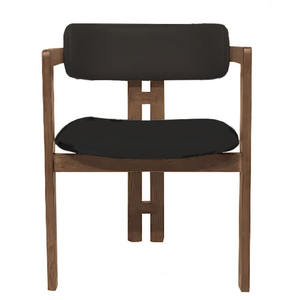 Sillón de comedor de tela <span class=keywords><strong>Pamplona</strong></span> moderno de mediados de siglo italiano clásico, silla de comedor de madera de Fresno sólido negro - Product Image 3