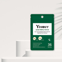 Youbuy Patchs Hydrocolloïdes Anti-Acné 36 Pièces Jour & Nuit avec Extrait d'Arbre à Thé, Imperméables et Invisibles, Support Dropshipping