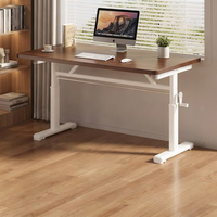 Bureau de jeu en L extensible à hauteur réglable avec poignée en bois, faible MOQ, rangement facile, mobilier de bureau