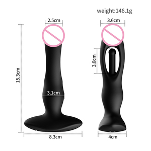 Green Flapping Man Pneumatic Vibrator Female Hopper Prostate Sex Butt Plug <strong>Anal</strong> Toys Silicone + ABS IPX6 Waterproof Wireless - Product Image 4