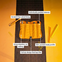 Fabricant de trousses à crayons personnalisées avec porte-stylos intérieurs et fermeture éclair pour papeterie de voyage, MOQ 300 unités