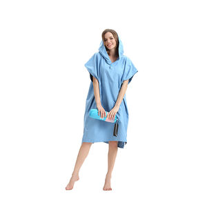 Serviette de plage <span class=keywords><strong>Poncho</strong></span> à capuche en microfibre pour adultes, vente en gros, en vrac, personnalisée - Product Image 2