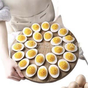 Bandeja para huevos de madera maciza de acacia, redonda, de 40 cm, para servir en la cocina - Product Image 1