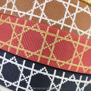 Nhà Máy Bán Buôn Tại Chỗ Rộng 38Mm <span class=keywords><strong>Polyester</strong></span> <span class=keywords><strong>Webbing</strong></span> <span class=keywords><strong>Jacquard</strong></span> Ribbon Cho Túi Dây Đeo Giày Dép Và Mũ Phụ Kiện Trang Trí - Product Image 2