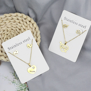 Conjunto de Collar y Aretes de Acero Inoxidable Chapado en Oro de 18K con Diseño de Gatito Cristiano, Moderno y Certificado, para Mujer, de FanYue - Product Image 4