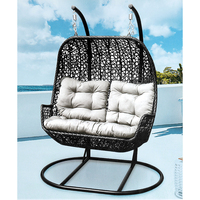 Chambre à bascule grand balcon blanc bambou 2 personnes plage ronde ovale siège balançoire chaise
