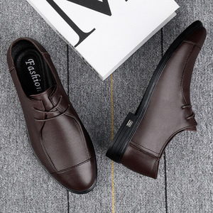 Zapatos de Trabajo Casuales con Suela Suave de Cuero Genuino de Primera Capa para Primavera y Otoño, que Aumentan la Estatura |   Zapatos de Cuero para Hombre Talla Grande - Product Image 3