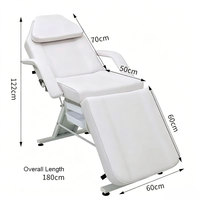 Table de massage pliable portable en aluminium, table de thérapie esthétique réglable, lit de soin pour tatouage et spa, cadre en aluminium noir