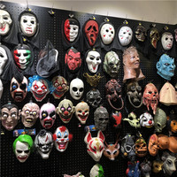 Nouvelle perruque d'Halloween et masque de clown effrayant, accessoires de fête cosplay, accessoires de performance classiques en plastique