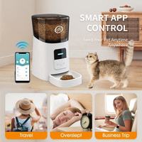 Distributeur automatique de nourriture pour animaux WiFi P005-6L, design moderne et robuste, contrôle par application, 15 repas par jour, enregistrement vocal, alarme de faible niveau de nourriture