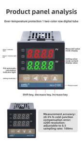Xrkc REX-C100 m * दा बुद्धिमान pid थर्मोस्टेट डिजिटल डिस्प्ले औद्योगिक तापमान नियंत्रक 1c रिज़ॉल्यूशन - Product Image 3