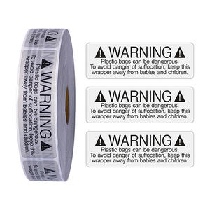 2 * 2in Erstickung gefahr Aufkleber Erstickung von Kindern fernhalten FBA Kunststoff Poly beutel Versand Warnschilder - Product Image 5