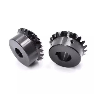 Módulo 2,5, engranaje cónico en espiral de precisión de 20 dientes, relación de velocidad 1:1, engranaje de piñón de alta precisión endurecido de acero 45, granja recta - Product Image 3