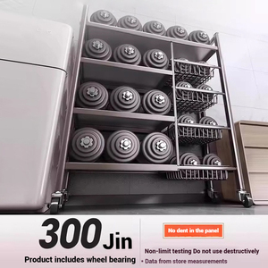 رف تخزين متعدد المستويات للمطبخ قائم على الأرض، خزانة تخزين معدنية متعددة المستويات مع أرفف - Product Image 2