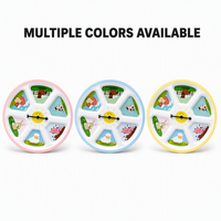Assiette Rotative Ludique pour Repas Sains – Assiette en Mélamine pour Enfants Pêtrins – Produit de Repas pour Enfants