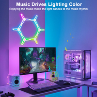 Bricolage RGBIC épissage en forme de Y atmosphère de jeu applique musicale synchronisation App télécommande lumières de maison intelligente