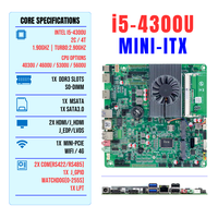 Nouvelle carte mère industrielle Mini ITX COM avec Watchdog et GPIO, compatible Intel Core i5-4300U, i5-5300U, i7-5600U, DDR3, MSATA, Mini PCIe