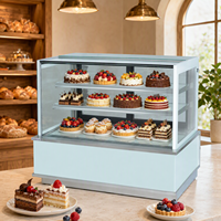 Vitrine Réfrigérée Commerciale pour Gâteaux 500L 2-6 ° Comptoir de présentation de pâtisseries et desserts C Bakery avec compresseur Danfoss