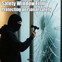 Qualität hoch klar 1,52*30m 12Mil Sicherheits fenster folie selbst klebende dekorative Gebäude Auto Sicherheit Glasfenster folie