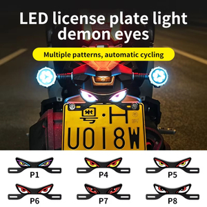 Luz LED para Matrícula, Lámpara de Advertencia Intermitente Tipo Ojo de Diablo, Luz Trasera para Motocicleta y Bicicleta, Mejora de Equipamiento - Product Image 1