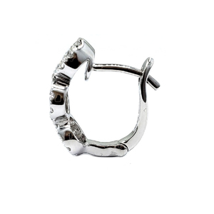 Boucles d'oreilles clous vintage en or blanc massif 18 carats avec diamants véritables, design tendance et de haute qualité, vente en gros directe d'usine chinoise - Product Image 3