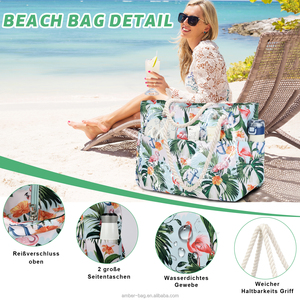Bolsa de Playa Personalizada de Gran Capacidad, Bolsa de Gimnasio de Alta Calidad para Mujer, Bolsa de Viaje, Bolsa de Hombro, Bolsa de Lona para Viajes a la Playa o Piscina - Product Image 6
