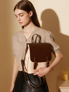 Sac à dos en cuir véritable pour femmes, grande capacité, nouveau style, avec fermeture à glissière, pour les étudiants, les voyages et l'usage quotidien - Product Image 3