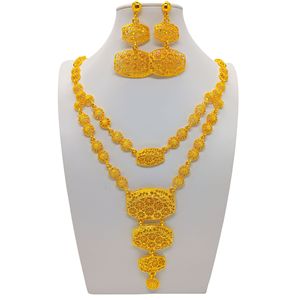 Conjunto de Joyería de Dubái, Collar y Aretes, Chapado en Oro, Aleación, Regalo de Boda, Estilo Lujoso Hecho a Mano, para el Año Nuevo Chino - Product Image 3