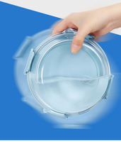Boîte à lunch en verre borosilicate de haute qualité 1040 ml, boîte à bento pour la maison, compartiments pour micro-ondes, bol de conservation avec couvercle