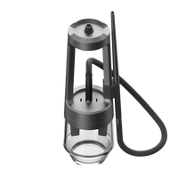 Chichas de luxe personnalisées en verre borosilicate et métal aluminium, design Quasar Arguile, ensemble complet de chicha