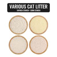 Litière pour chat en amidon de maïs et tofu, sûre pour toutes les espèces, durable, compostable, sable pour chat en vrac, vente en gros, emballage sur mesure