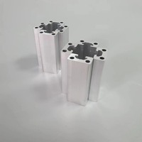 Profils d'extrusion en aluminium 6063 sur mesure, profilés de cadre en aluminium anodisé avec service de fraisage CNC, perçage et soudage