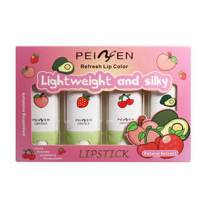 OEM Soin des lèvres 4 pièces Bouteille de fruits Saveur de fruits Hiver Rouge à lèvres hydratant résistant aux fissures - Product Image 5