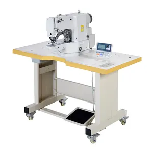 High speed single needle eyelet button hole sewing machinery, cylinder bed bar tacking industrial sewing machine