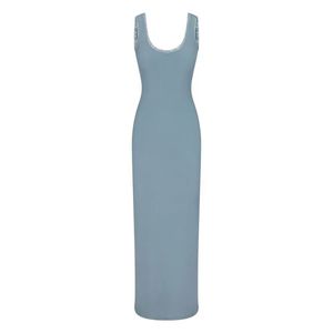 Vestido ajustado de una pieza para mujer, con tirantes finos, espalda descubierta, informal, para fiesta, vestidos largos - Product Image 6