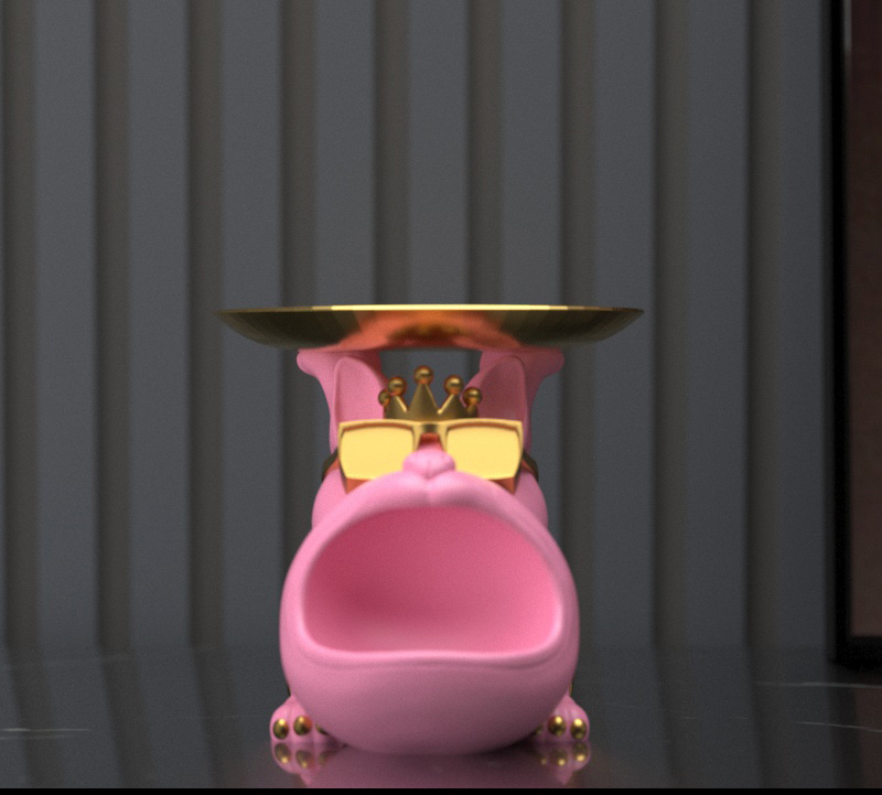 Small  pink Length, width and height 19*14*13cm