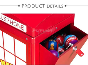 Máquina Expendedora de Cápsulas de Juegos para Niños, con Pago por Monedas y Fichas, Diseño de Cabina Telefónica - Product Image 6